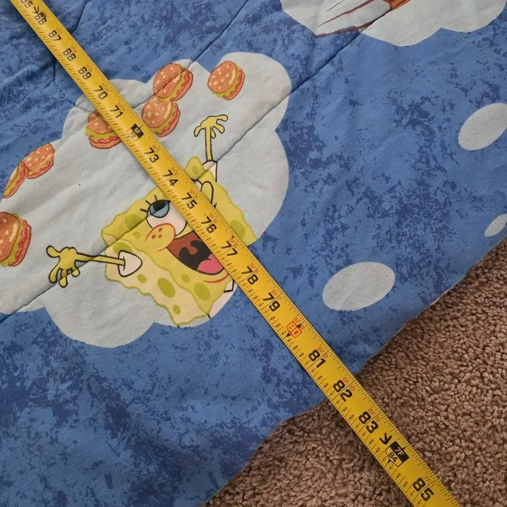 Vintage SpongeBob SquarePants 2004 Comforter Blanket Gary Snail Jellyfish Y2K